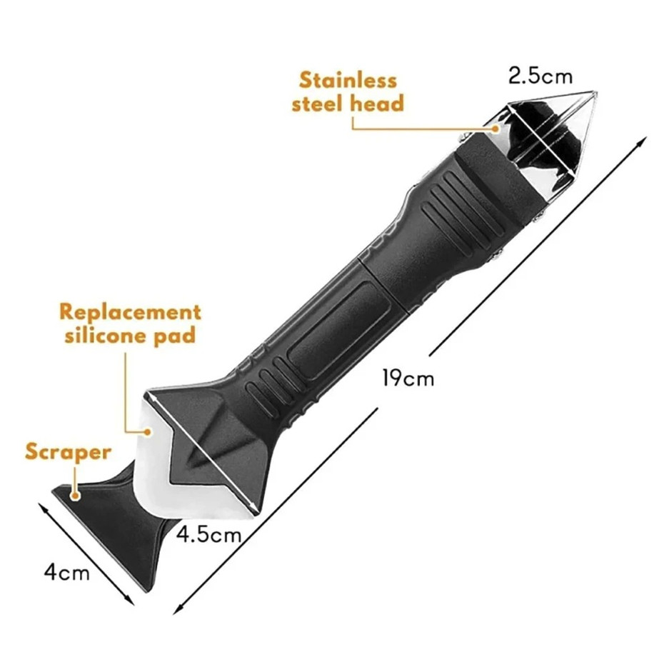 1pc 5-in-1 Caulking Tool Kit Sealant Remover Silicone Scraper - NEW