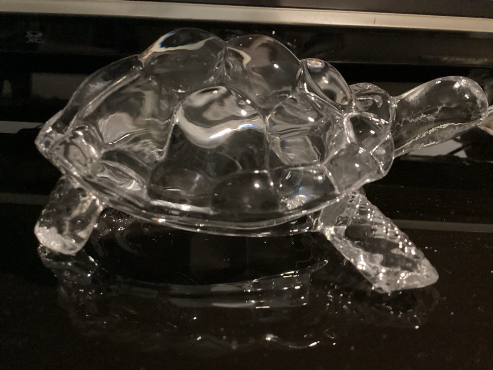 Crystal Glass Turtle Figurine