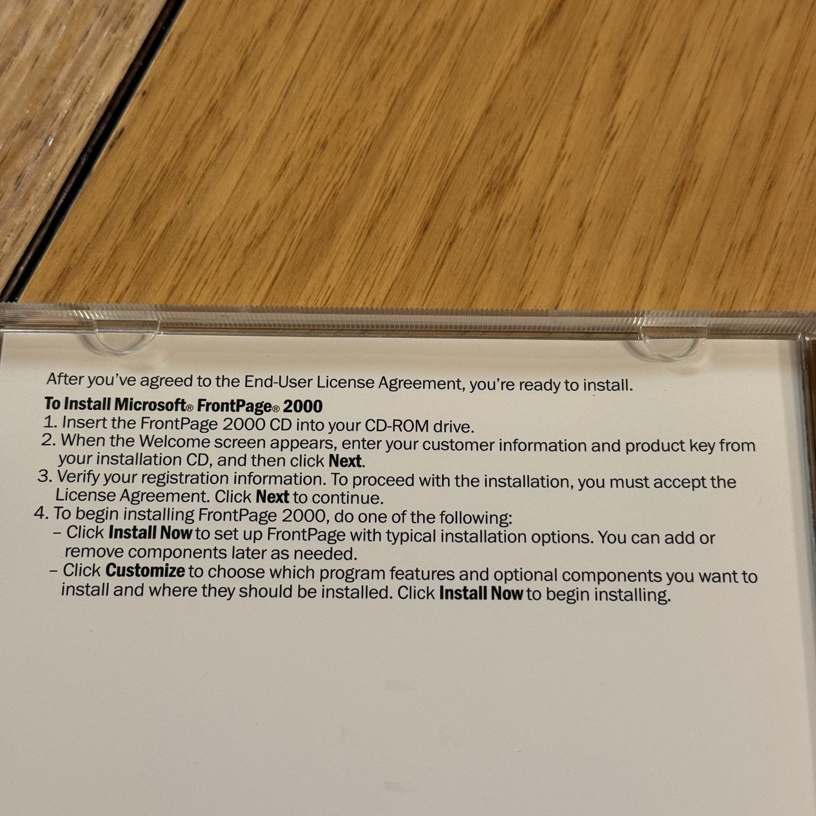 Microsoft Front Page 2000 CD Windows 95 98 NT & 2000 Pro Web Design Tool SR-1