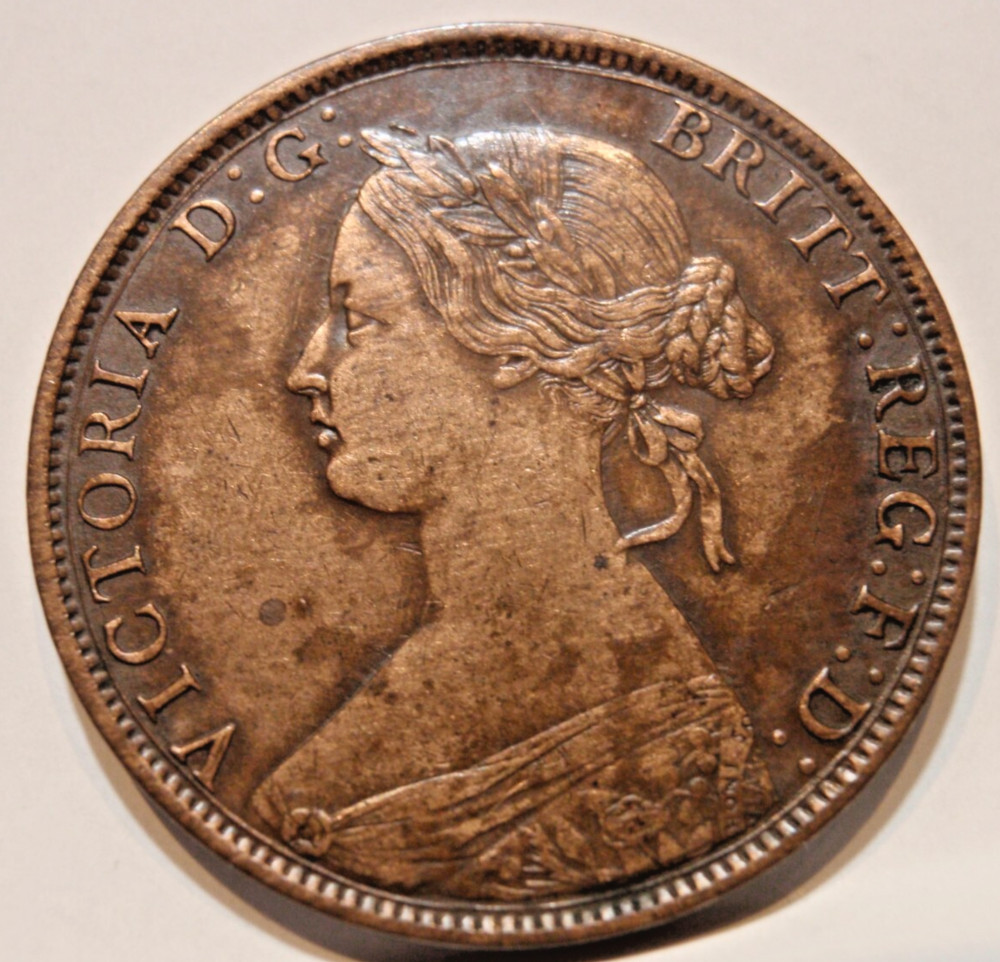 1861 NEW BRUNSWICK CANADA LARGE CENT, XF-AU