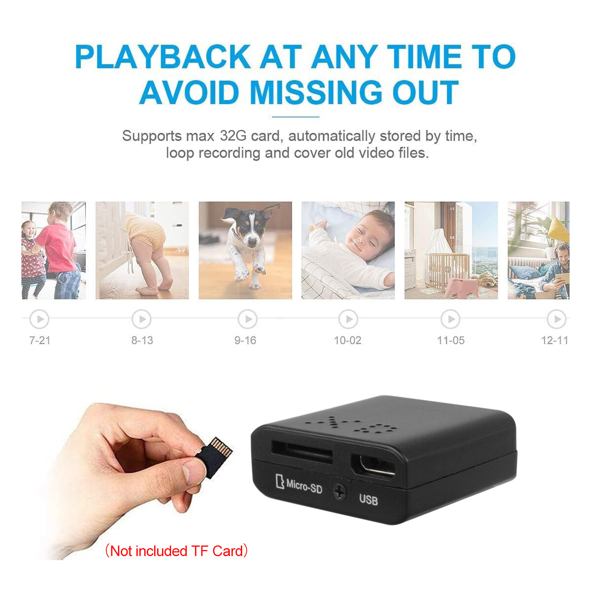 Mini Camera 1080P HD Motion Detection Camcorder Night Vision Home Security Cam