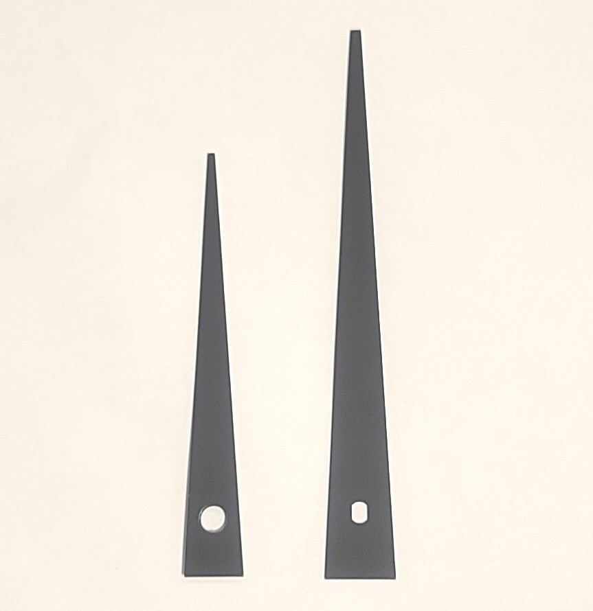 New 3-7/8 Butcher Block Pattern  Black Clock Hands - DIY - Single Set