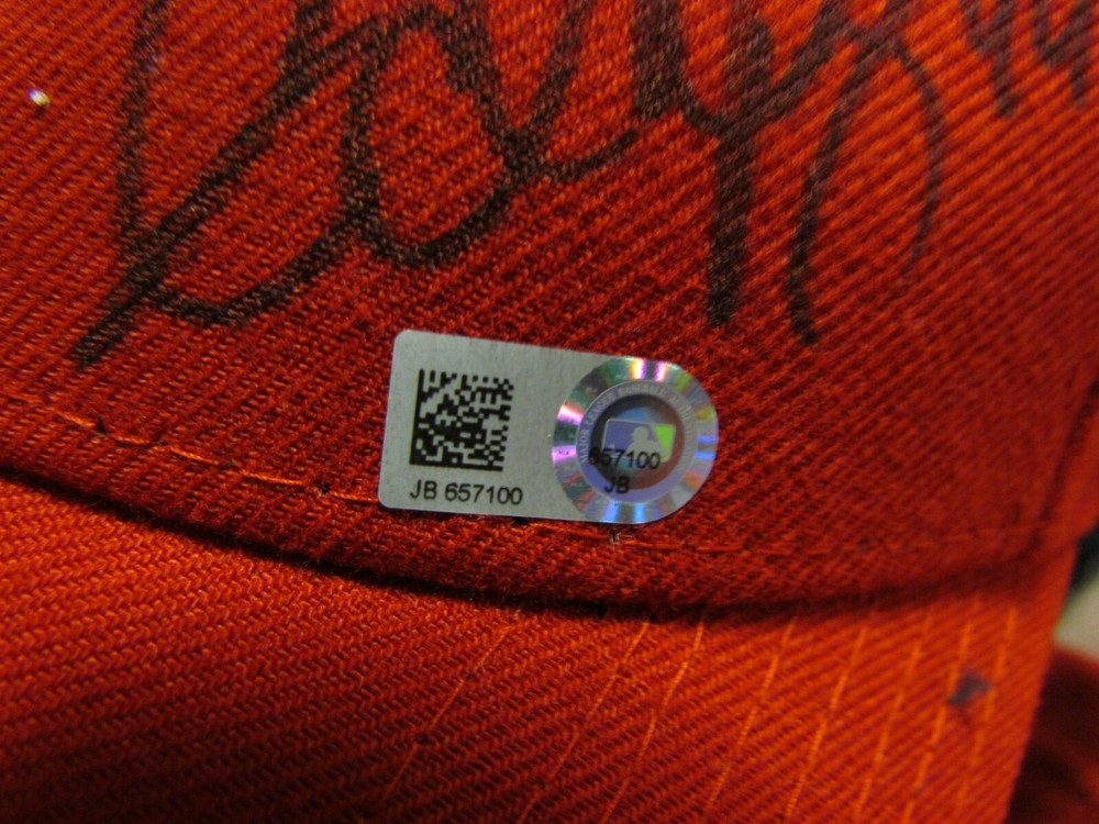 Edward Mujica Autographed Phillies Hat MLB Cert