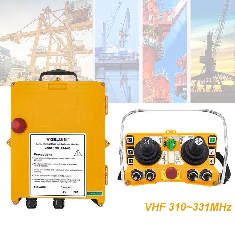 F24-60 Wireless Remote Controller Hoist Crane Joystick Transmitter Receiver VHF
