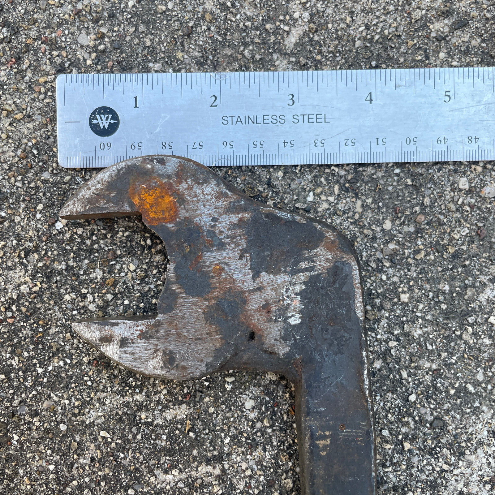 1 1/4" 90 Degree Hand Welded Vintage Spud Wrench 17.5" Long Heavy & Thick