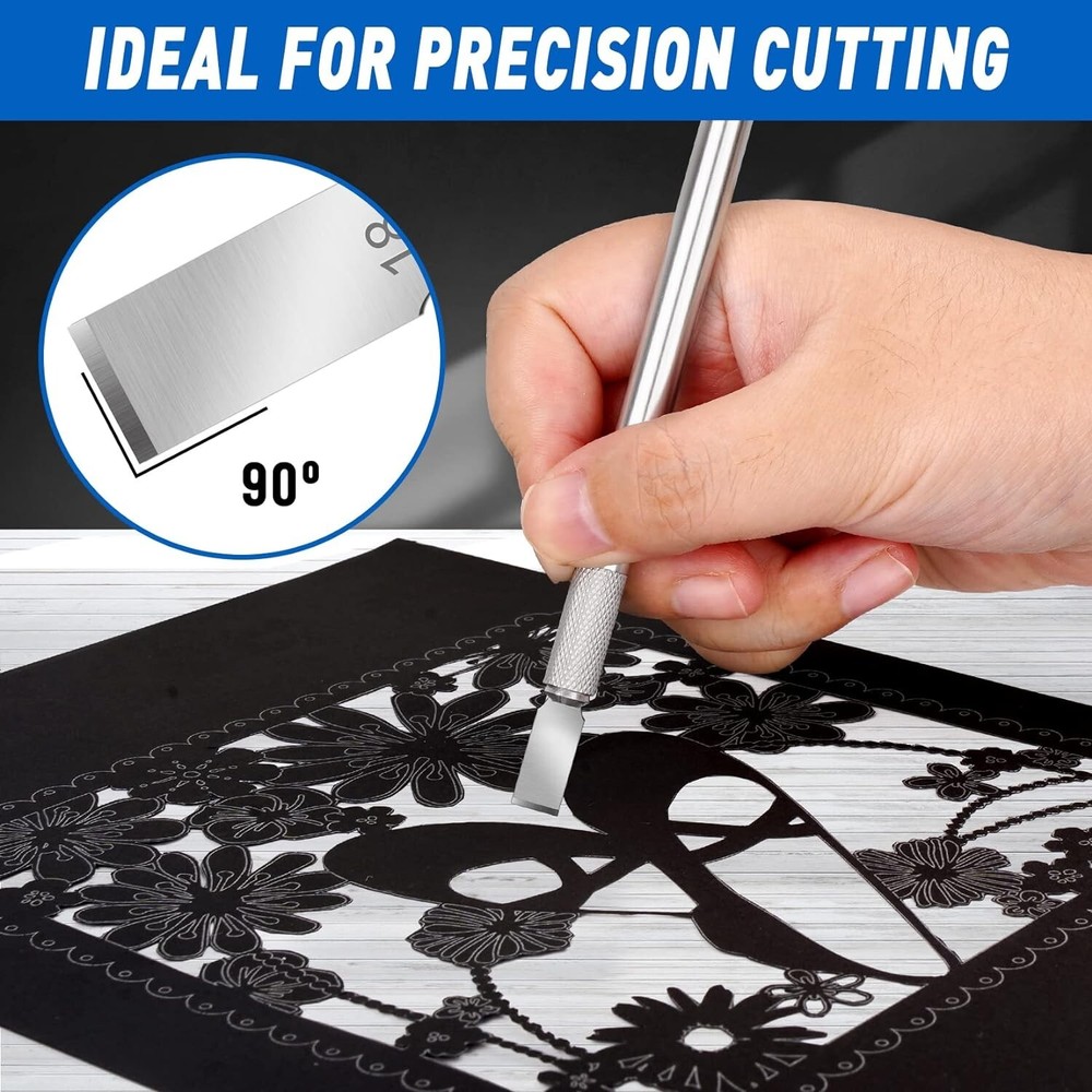 Replacement For X-Acto Exacto No.18 Heavyweight Chisel Blades (100 Pack)