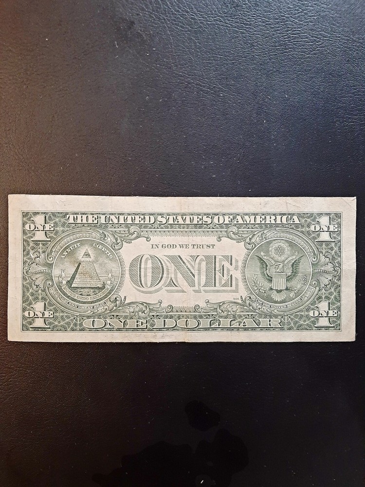 VINTAGE $1 ERROR MISCUT SCATTERED LADDER SERIAL NUMBER