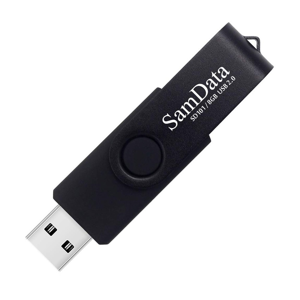 SamData 8GB USB Flash Drives 2 Pack Thumb Memory 8GB, Black 8GB*2