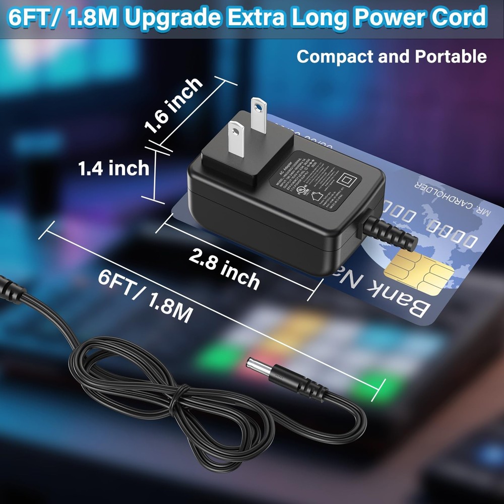15V DJ Controller Charger Compatible with Native Instruments Power Cord AC Ad...