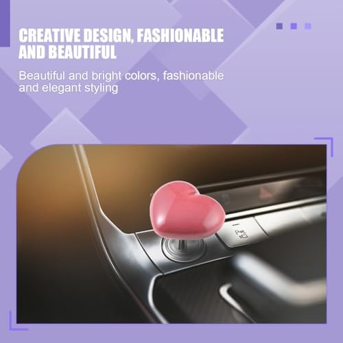 Car Push Start Button Cover, Heart Engine One Touch Start Stop Joystick, Pink