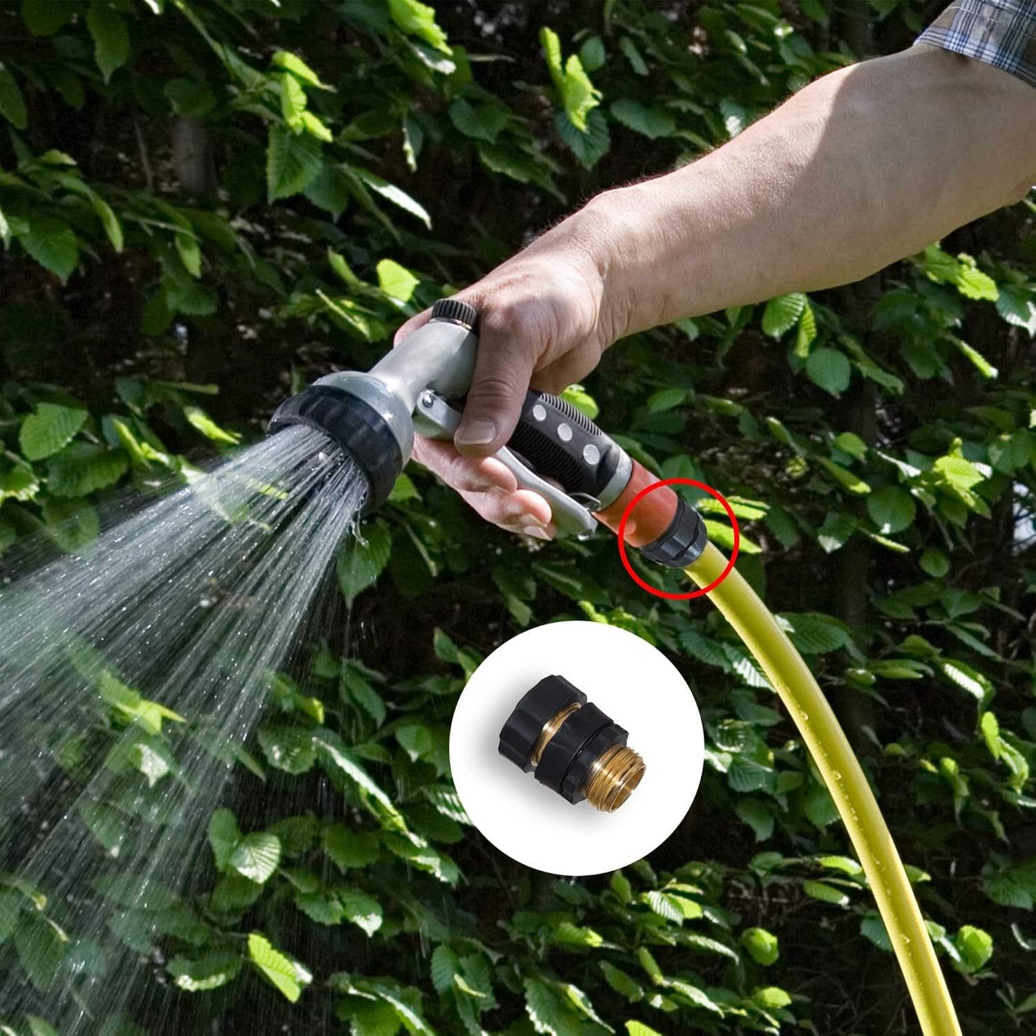 Garden Hose Quick Connector, 3/4 Inch Male Female Garden Hose Fitting Connector