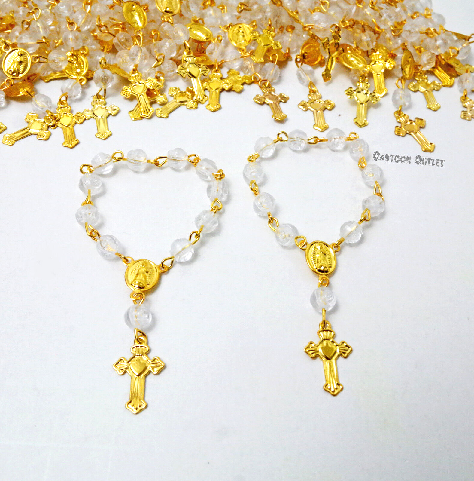 24 Baptism Mini Rosary Favors Communion Rosario Wedding Recuerdos Bautizo Boda