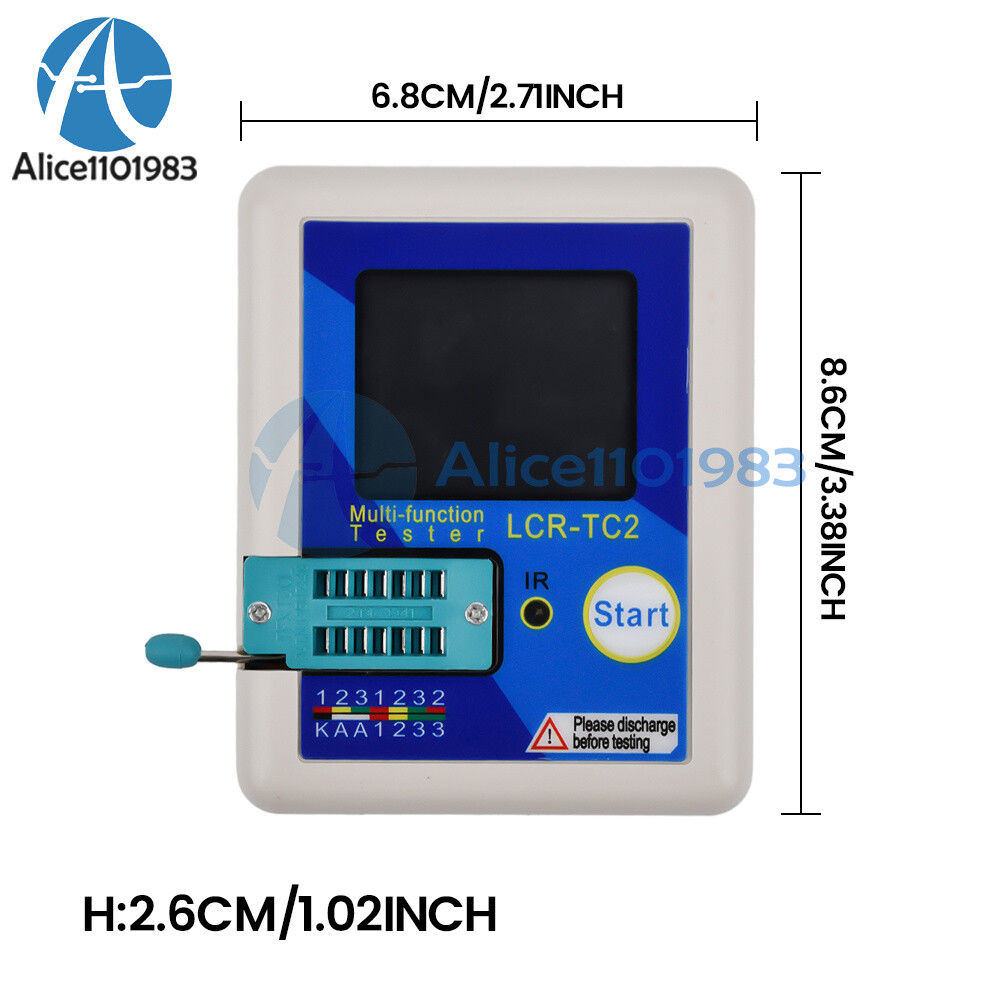 LCR-TC2 Upgraded version High-precision transistor tester V3.1E With Cable Kit