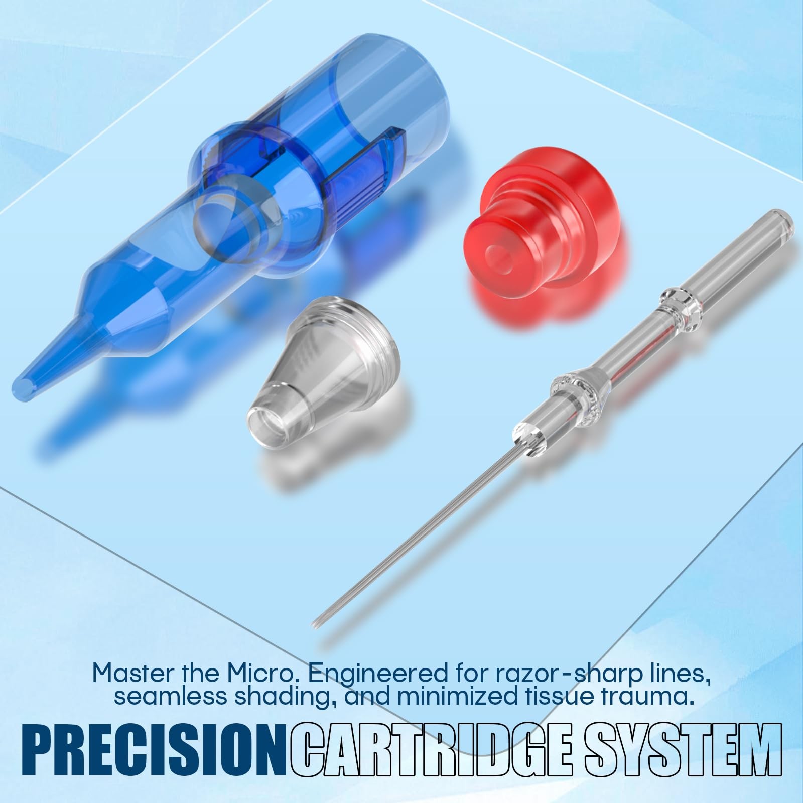 POSEIDON Cordless Rotary Tattoo Machine Kit with 20 Tattoo Cartridge Needles,...