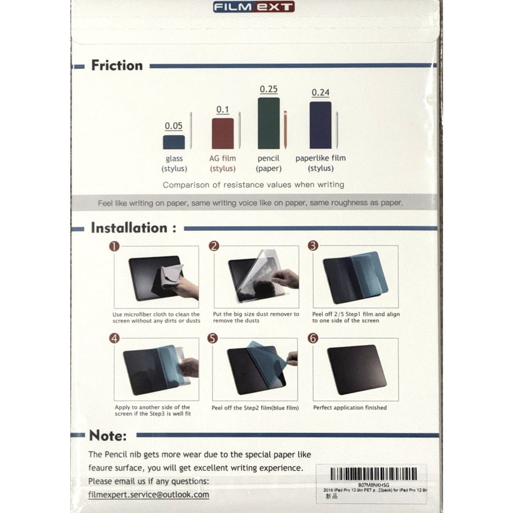Paperlike screen protector for 2018 iPad Pro 12.9. 1-pack.