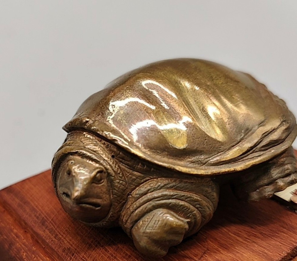 Purple Copper Soft-shelled turtle ornament Solid Artistic handcraft