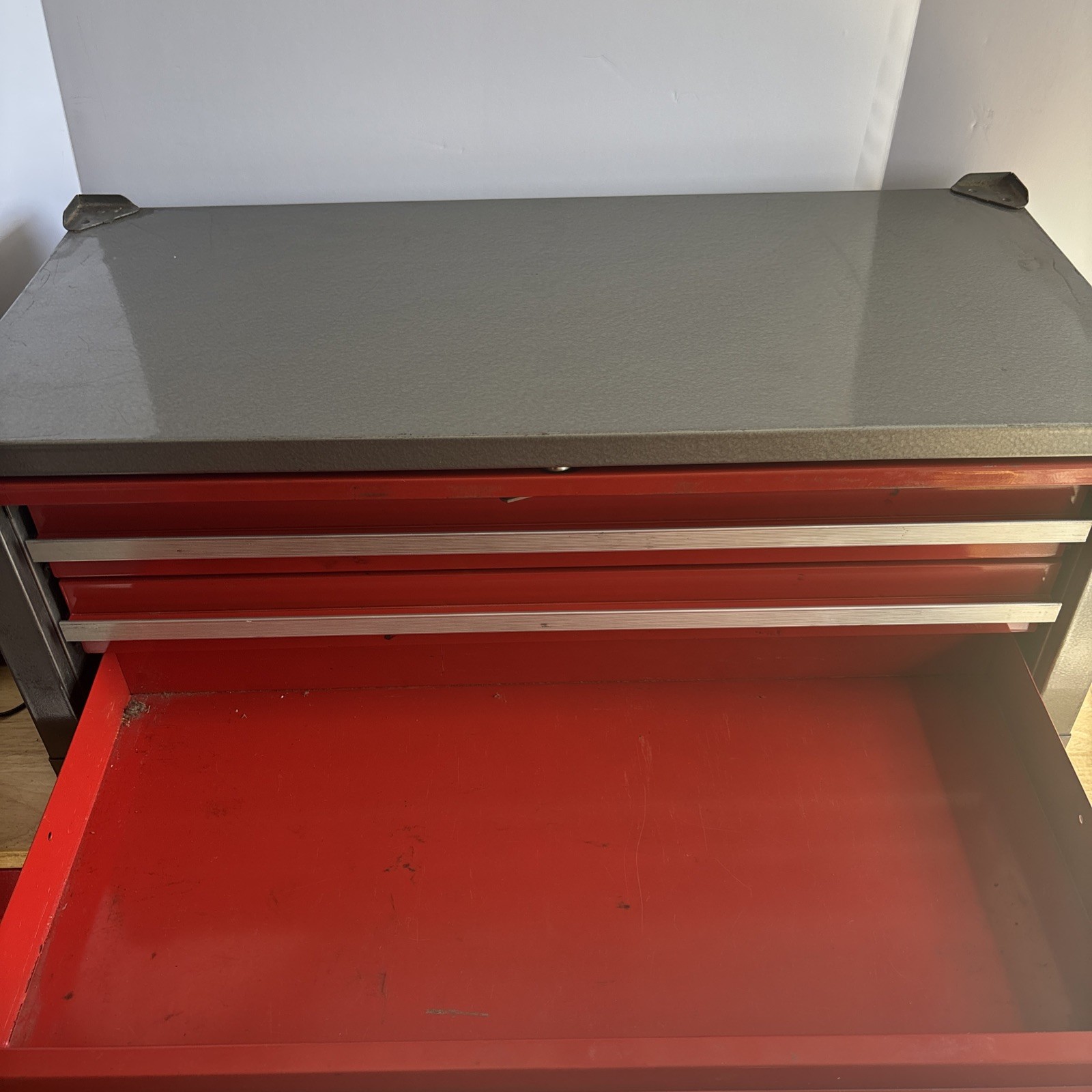 Craftsman Mid Riser Middle Intermediate Tool Box Chest 3 Drawer Vtg USA No Key