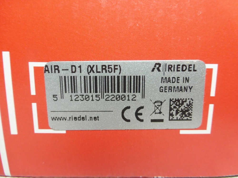 NEW Riedel AIR-D1 (XLR5F) Intercom Headset - Germany
