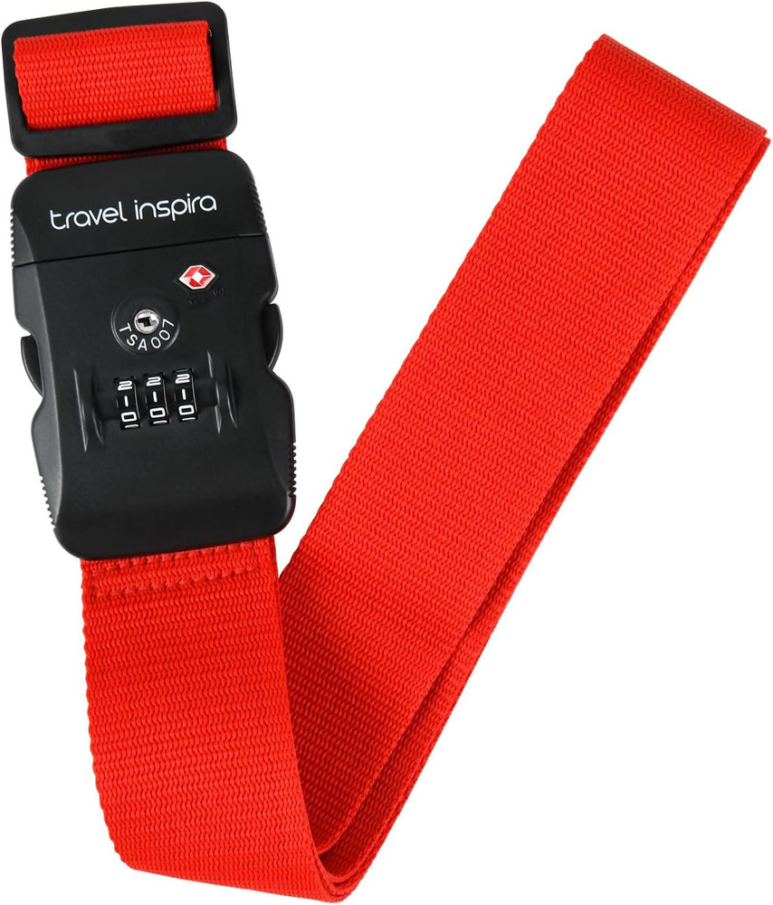 Luggage Strap with TSA Combination Lock - Adjustable, Easy to Use, Protect Yo