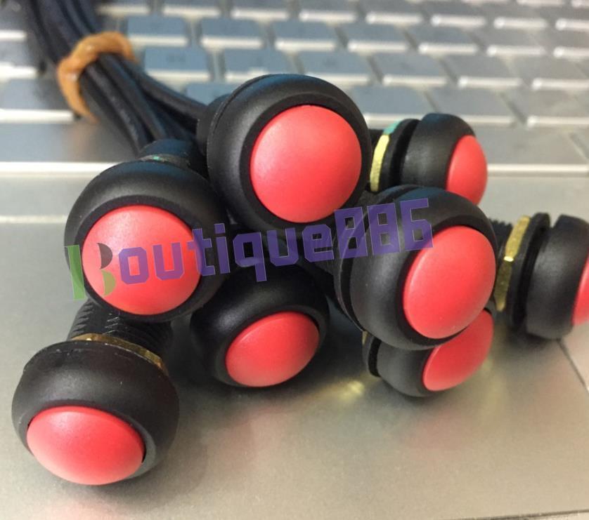 1pcs 12mm Waterproof Push Button self-locking Switch with Cable A4127 5A 250V