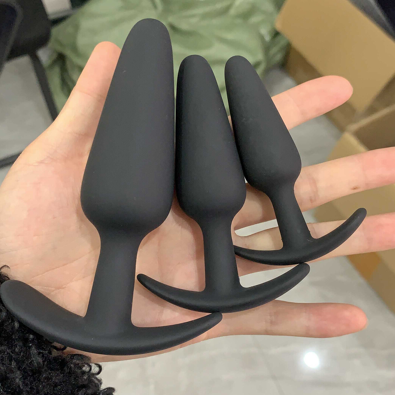 3PCS Silicone Anal Training Starter Kits Beginner Anal Trainer Butt Plug Set US