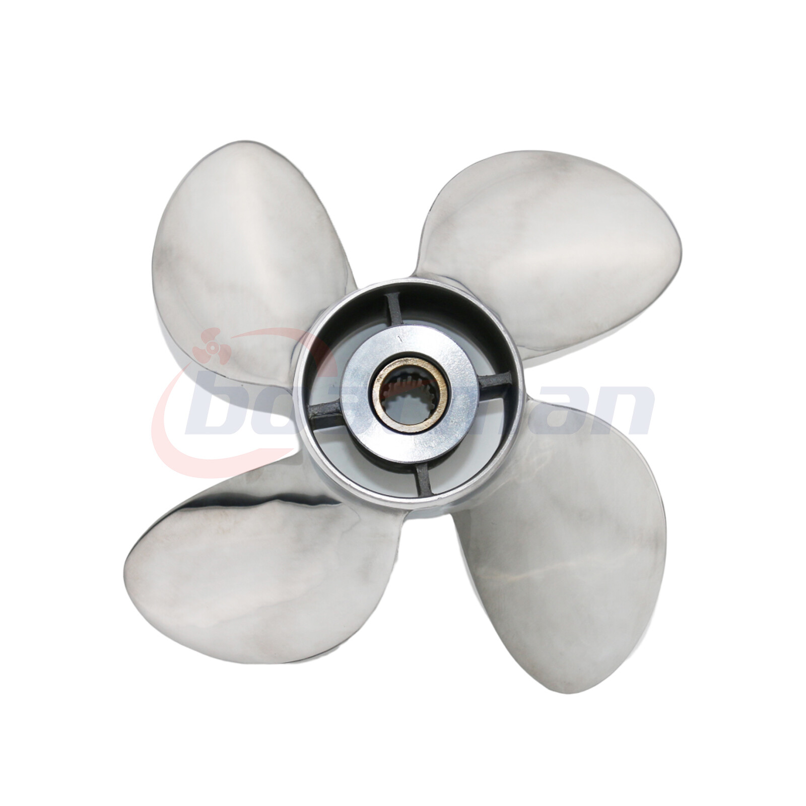 4 Blades Propeller 13x19 For Yamaha Outboard 75-130HP + Hardware kits Stainless