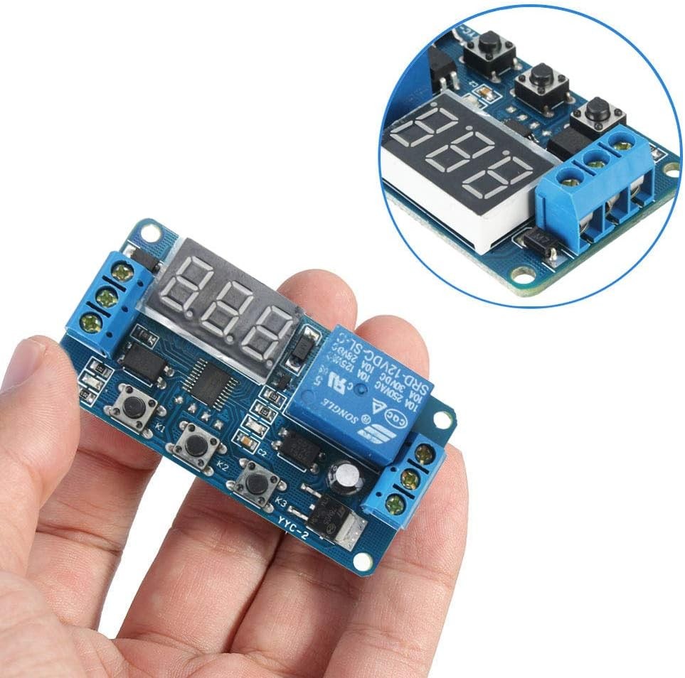 DC 12V Time Delay Relay Module, 0.1Sec to 999Min Adjustable