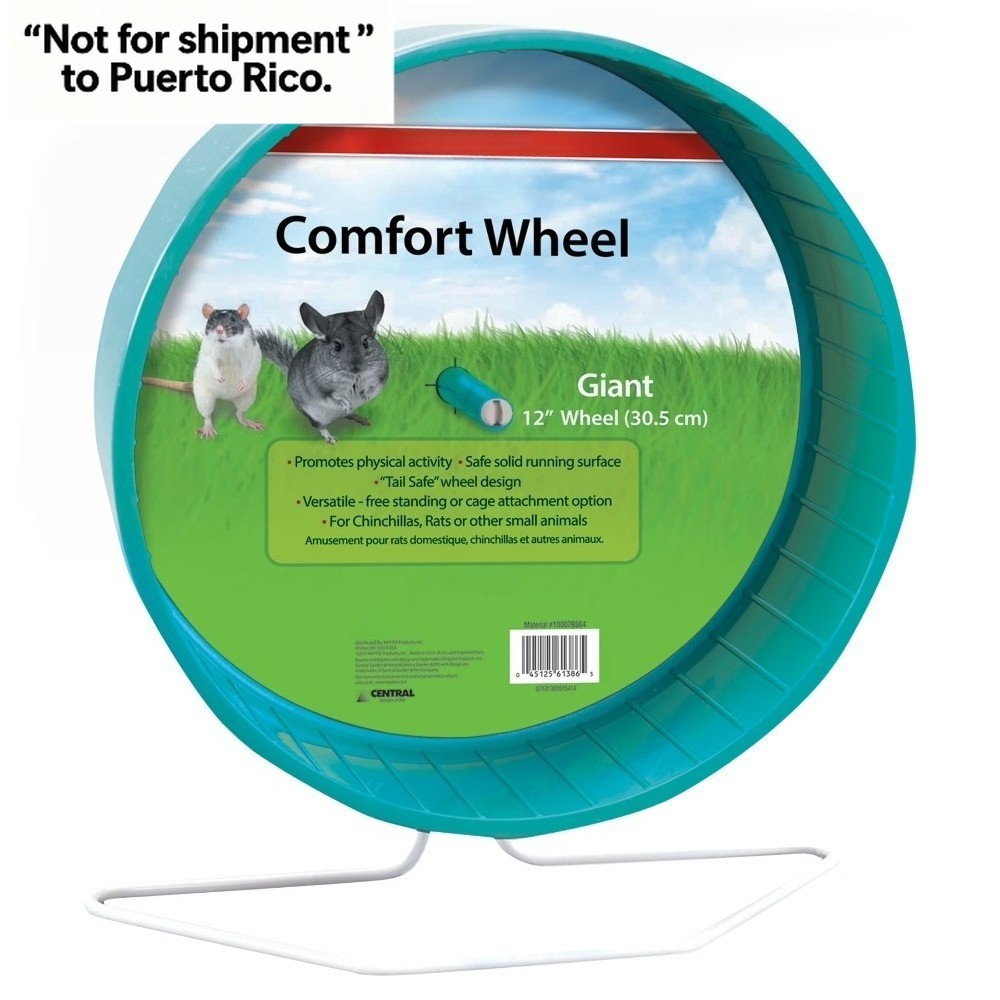 Comfort Wheel Giant for Chinchillas, Rats and Other Small Animals,12 Inches,Blue