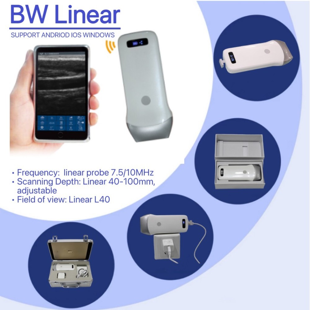 Wireless Ultrasound Probe Scanner Portable Machine Support iOS Android Windows