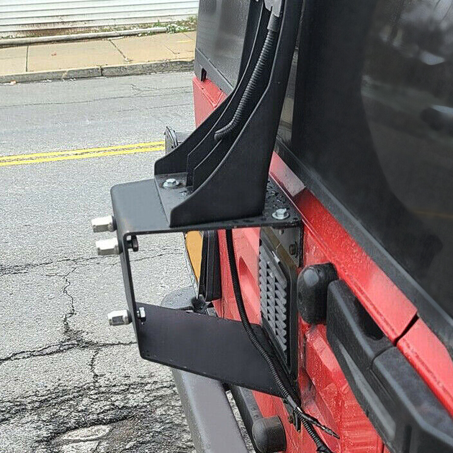 Steel Spare Tire Carrier Wheel Mount Holder For Jeep Wrangler YJ TJ 1987-2006