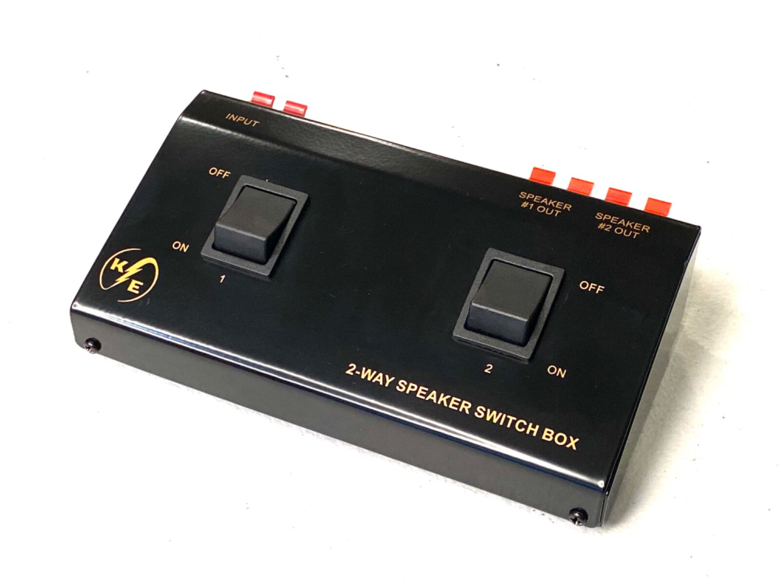 A/B A+B Switch 1 IN - 2 OUT 2 Way Stereo Receiver Speaker Set Selector