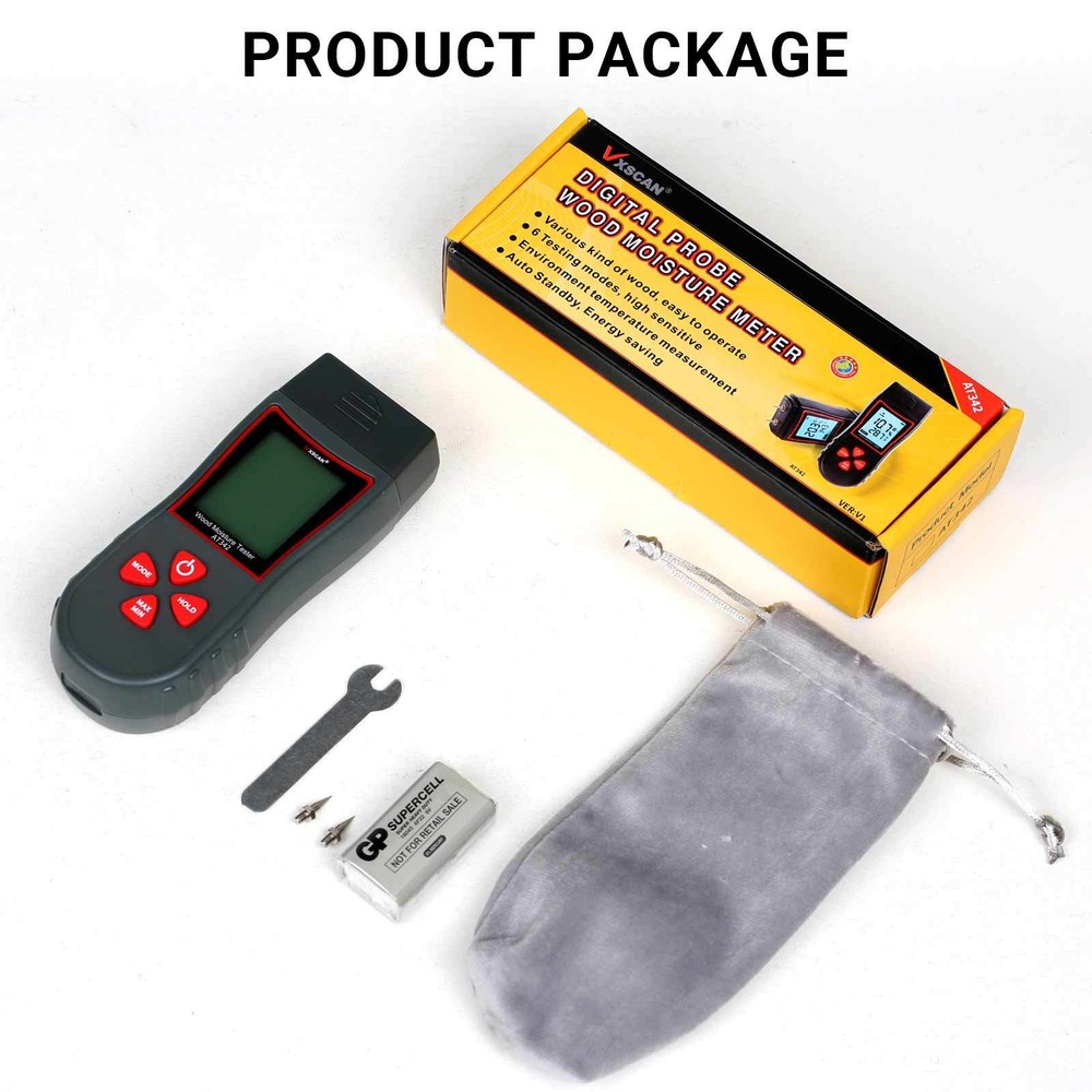 VXSCAN NF-568 Wooden Moisture Meter High Sensitive Sensor HD Backlight