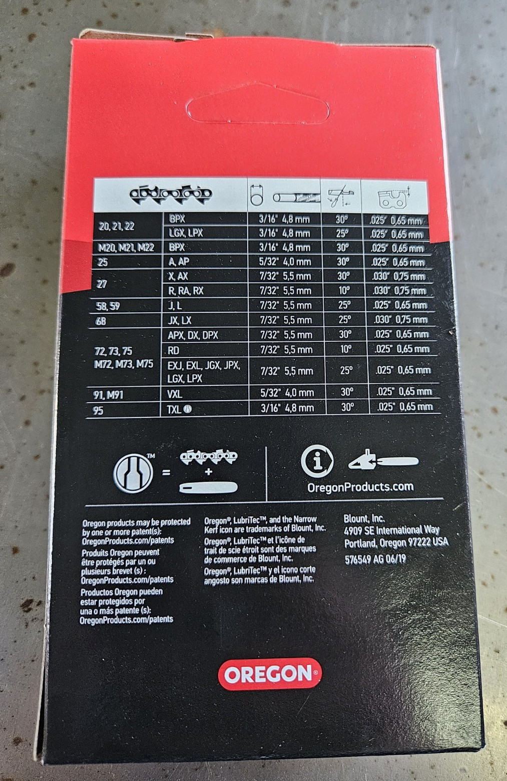 Oregon 72EXL084G Power cut 3/8" .050 84DL 24" Full Chisel Yellow Pro Chain