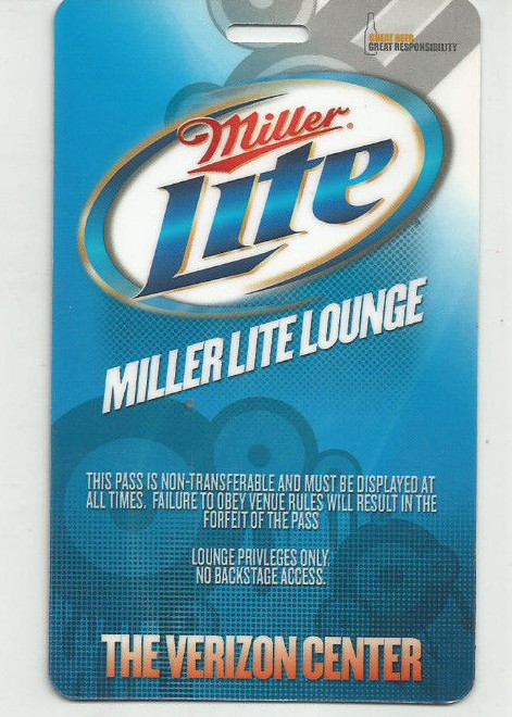 Bon Jovi Verizon Center 2010 Laminate Pass