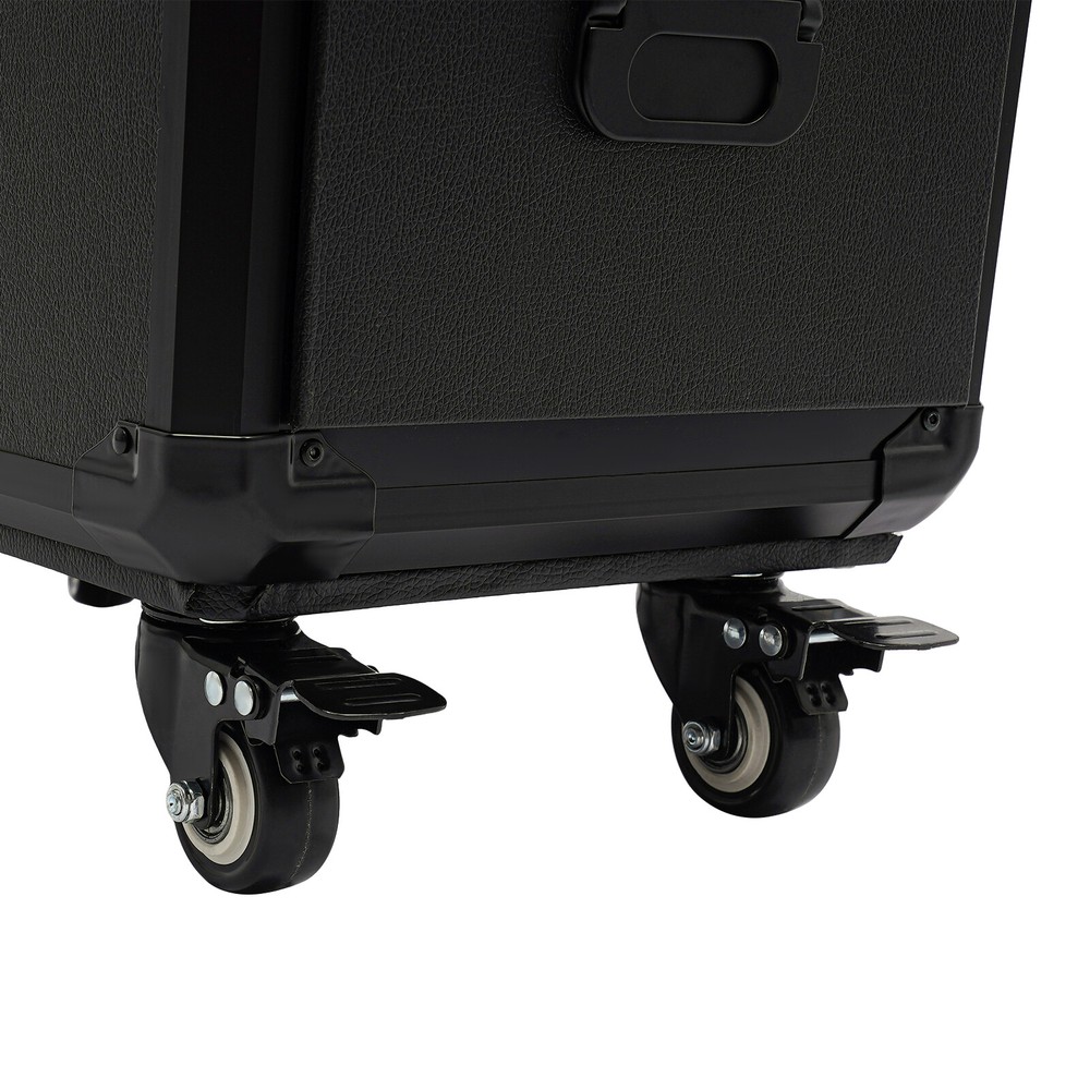 Metal Rolling Makeup Case with 4 Universal Wheels Combination Lock Cosmetic Case