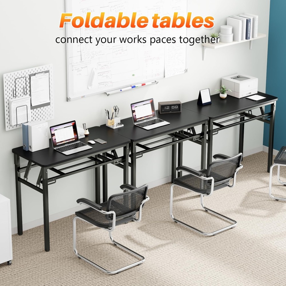 BYMECOST 31.5" Folding Desk, No Assembly Computer Desk, Small Foldable Table ...