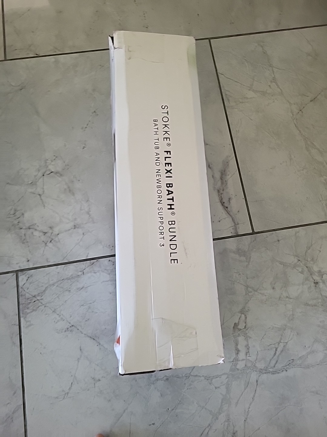 Stokke Flexi Bath Bundle, Sandy Beige - Foldable Baby Bathtub + Newborn Support