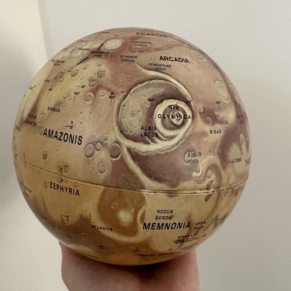 Vintage Replogle Celestial Globes Mars & Moon 6” Celestial