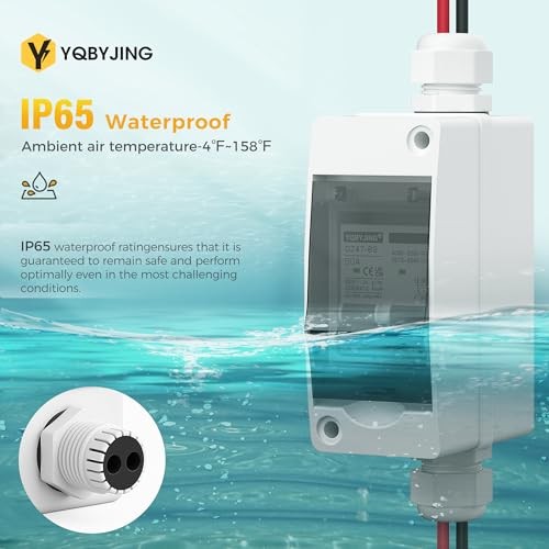 Solar Panel Disconnect Switch 50 Amp DC AC 2 Holes 500V Box & Wire 50A