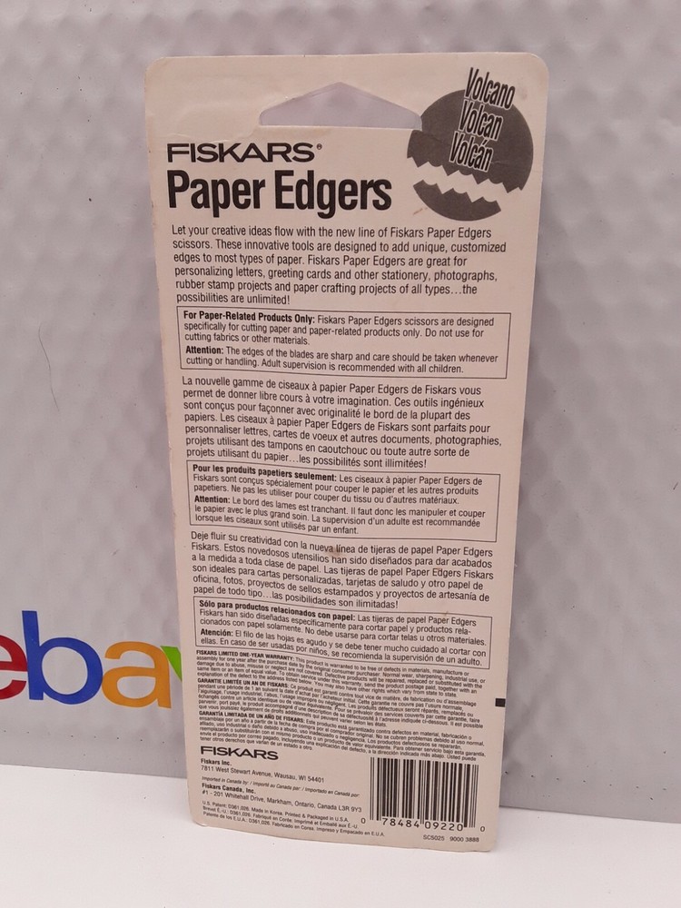 Fiskars Paper Edger Scissors VOLCANO NEW