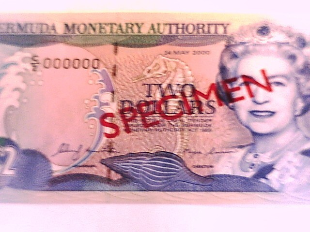 Bermuda 2000 Two Dollar SPECIMEN note Choice Crisp Uncirculated.