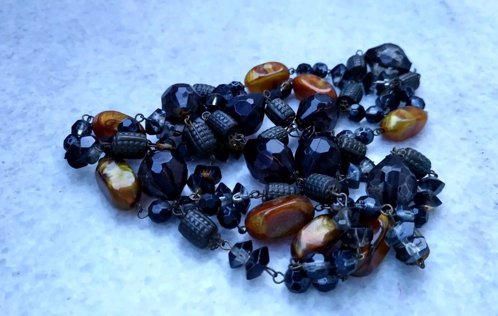 Long vintage plastic necklace