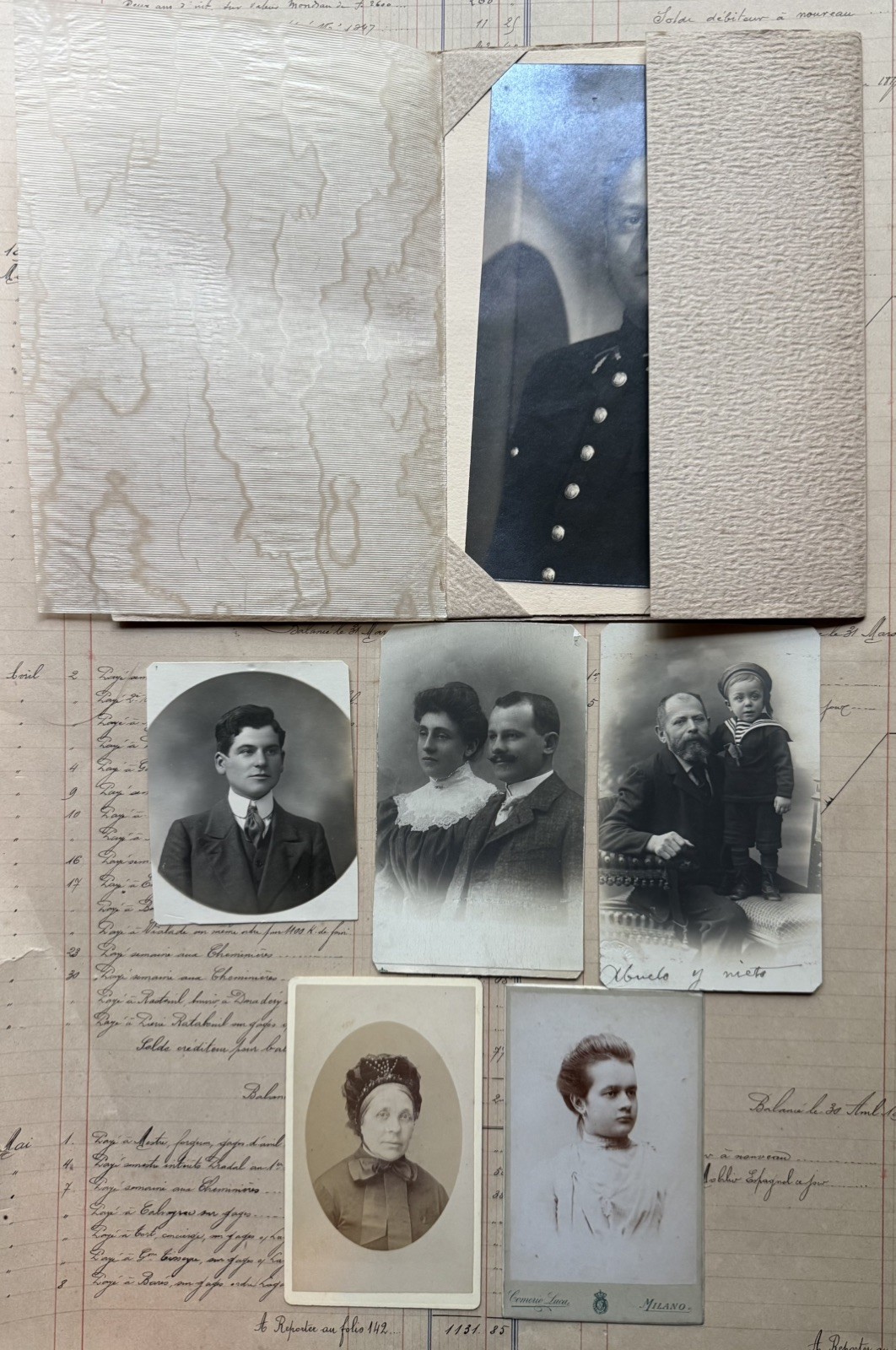 Large Lot Antique Vintage Authentic French Ephemera - Handwritten Letters Photos