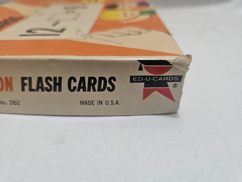 1966 New Math Subtraction Flash Cards Ed-U-Card Complete
