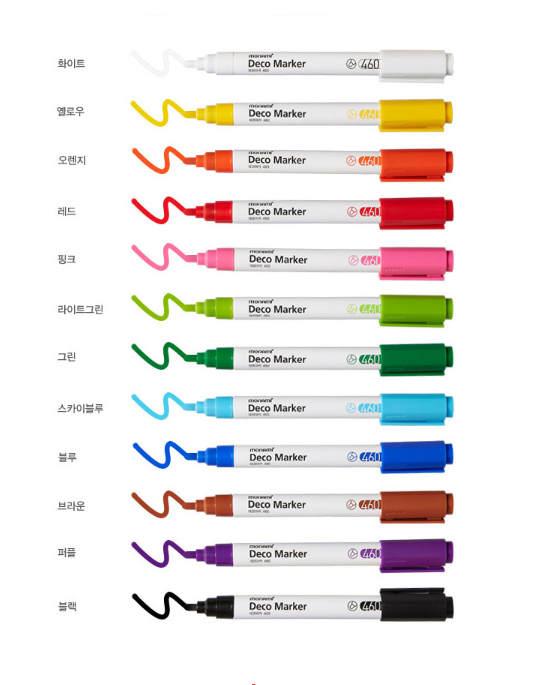 MONAMI Deco Marker 460 Water Based Marker 12pcs SET A SET / B SET