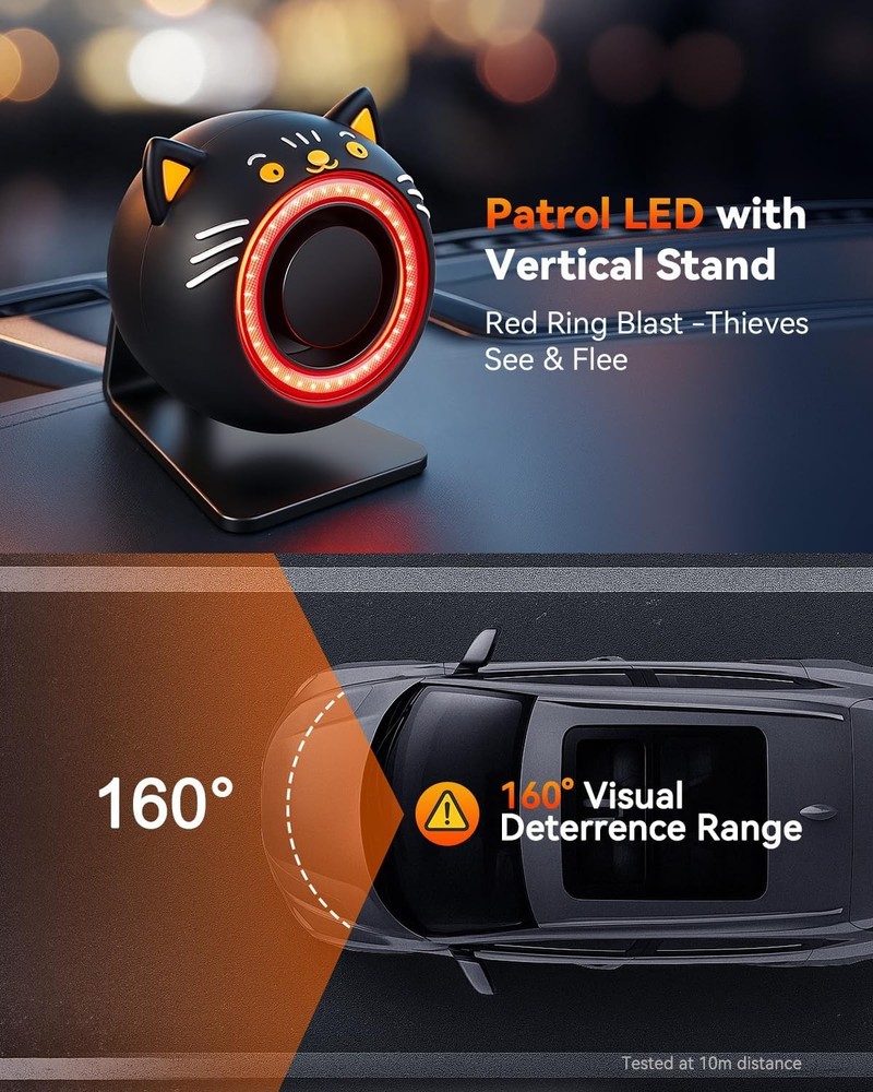 Car Alarm System, 120dB System with Motion Sensor & Red...
