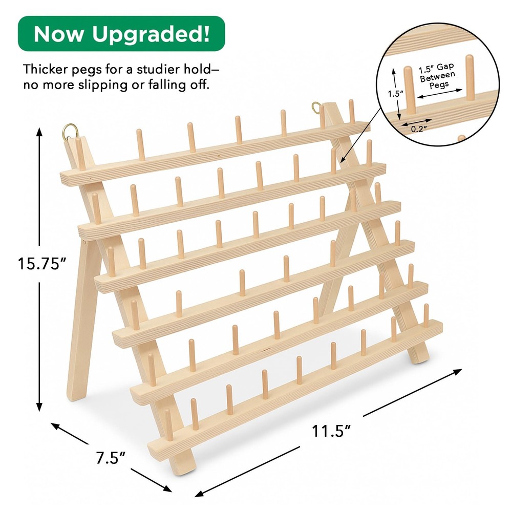 Sewing Embroidery Thread Holders - 60-Spool Thread Rack Organizer - Braiding ...