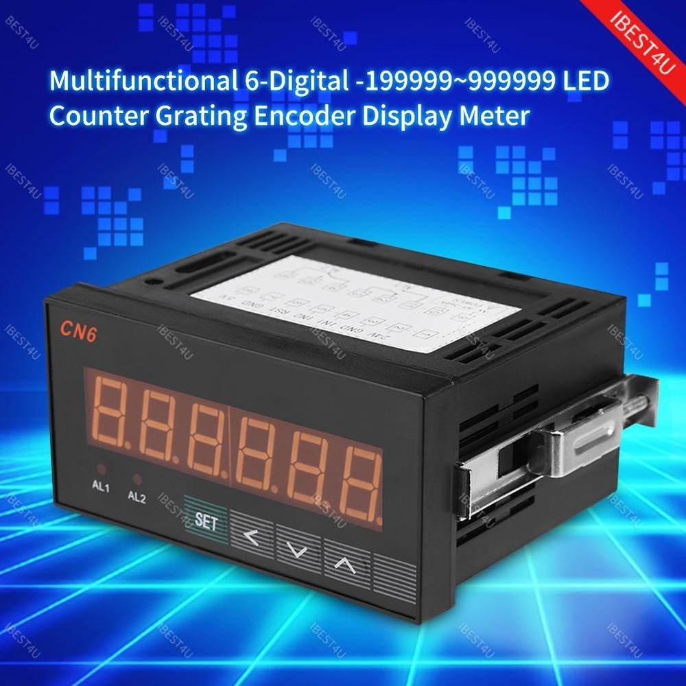 6-Digital Multifunctional LED Counter Grating Encoder Display Meter Relay 220V