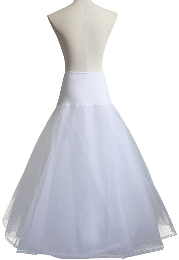 A Line Petticoats for Women Crinoline Half Slips Floor Length Bridal Underskirt