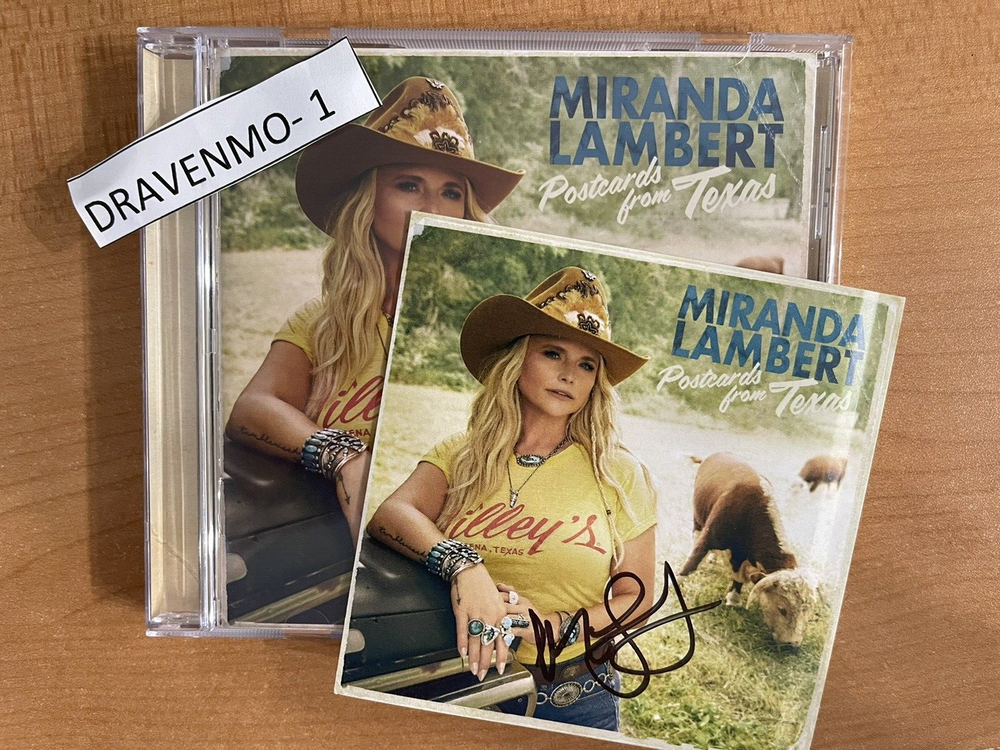 Miranda Lambert- Postcards From Texas CD with AUTOGRAPHED insert